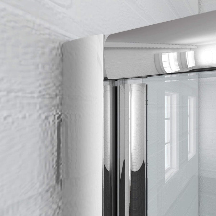Linea 900mm Framed Bi Fold Shower Door 5mm Clear Glass - Chrome