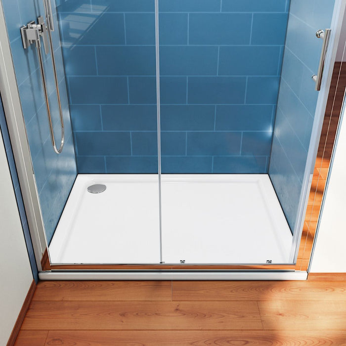 Linea 1300 Sliding Shower Door 6mm Clear Glass  - Chrome