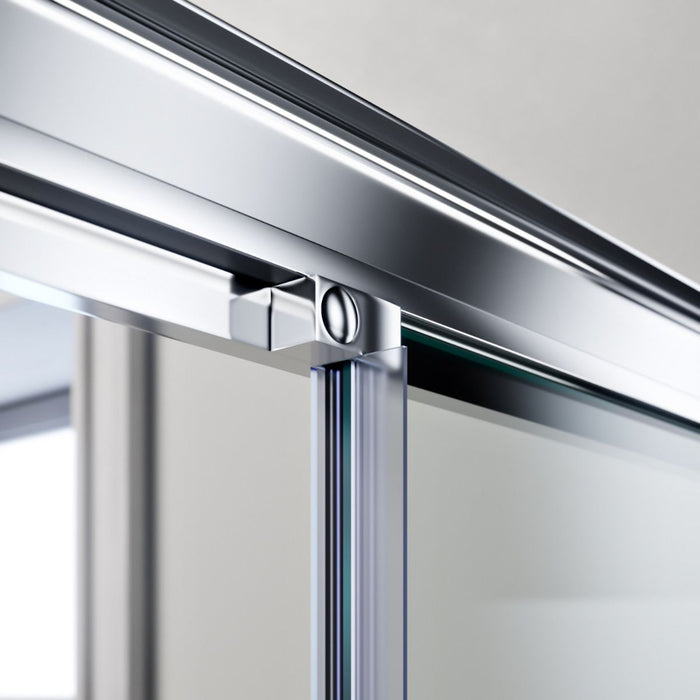 Linea 1300 Sliding Shower Door 6mm Clear Glass  - Chrome