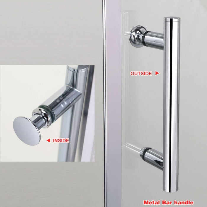 Linea 1000mm Framed Pivot Hinged Shower Door 6mm Clear Glass - Chrome
