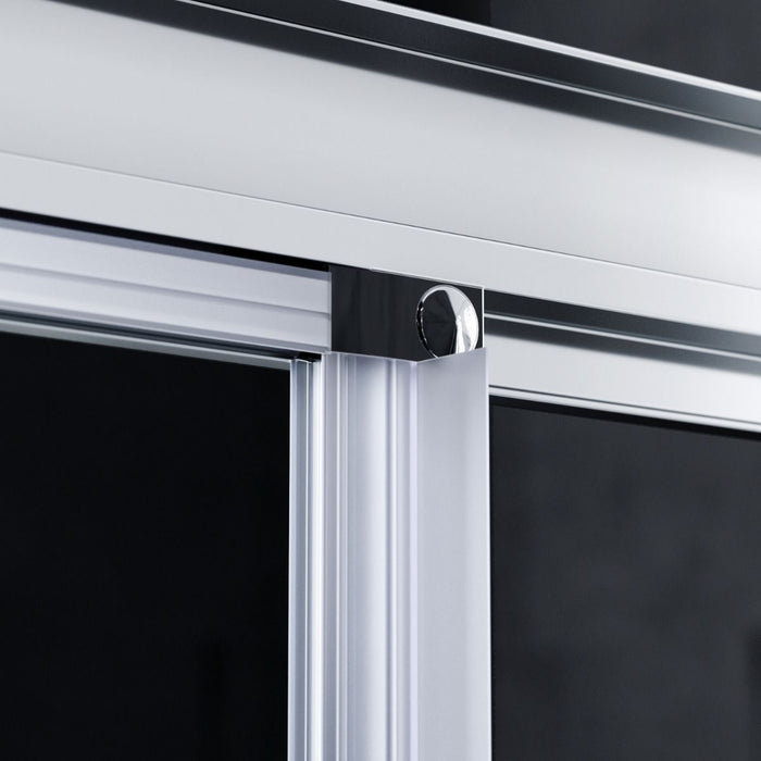 Linea 1300 Sliding Shower Door 8mm Clear Glass  - Chrome