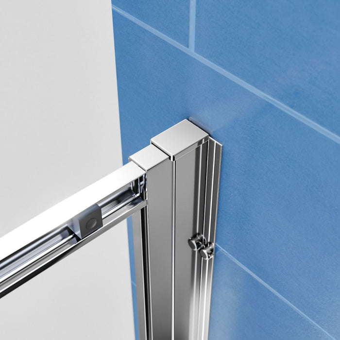 Linea 1700 Sliding Shower Door 6mm Clear Glass  - Chrome