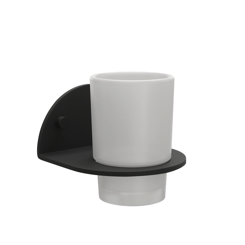 Banyetti Milan Noir Toothbrush Tumbler Holder - Matt Black