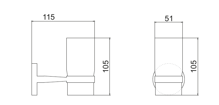 Banyetti Nero Noir Round Double Robe Hook - Matt Black