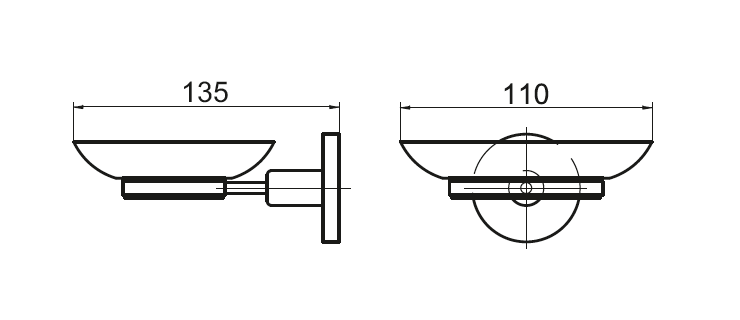 Banyetti Nero Noir Round Soap Dish - Matt Black