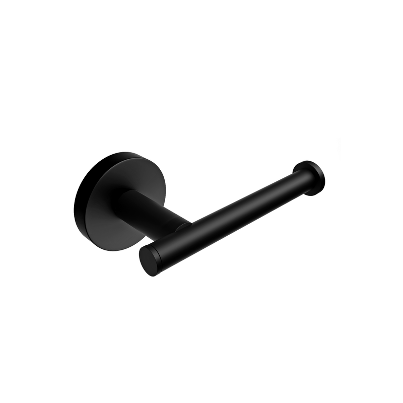 Banyetti Nero Noir Round Toilet Roll Holder - Matt Black