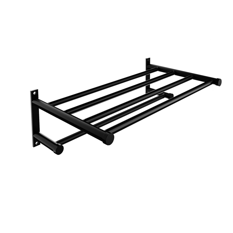 Banyetti Nero Noir Round Towel Rack - Matt Black