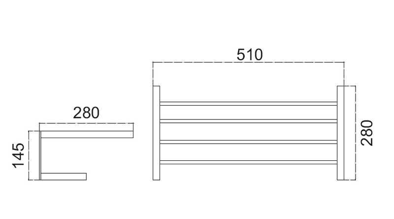 Banyetti Nero Noir Round Towel Rack - Matt Black