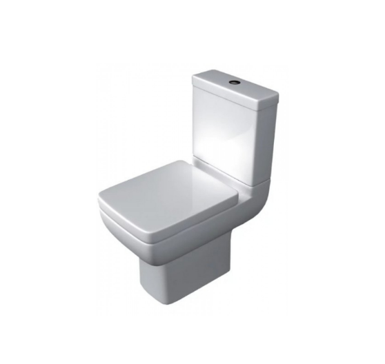 Kartell KVIT Options 600 Rimless Close Coupled Open Back WC Pan with Soft Cose Seat
