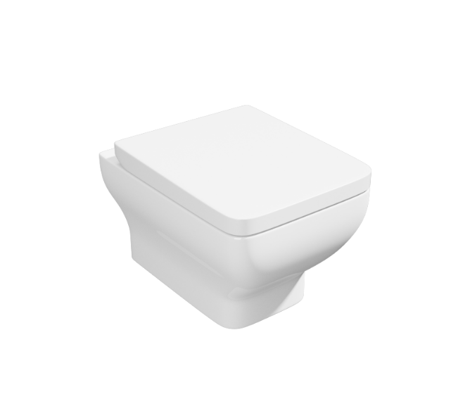 KV Options 600 Wall Hung WC Pan with Soft Close Seat