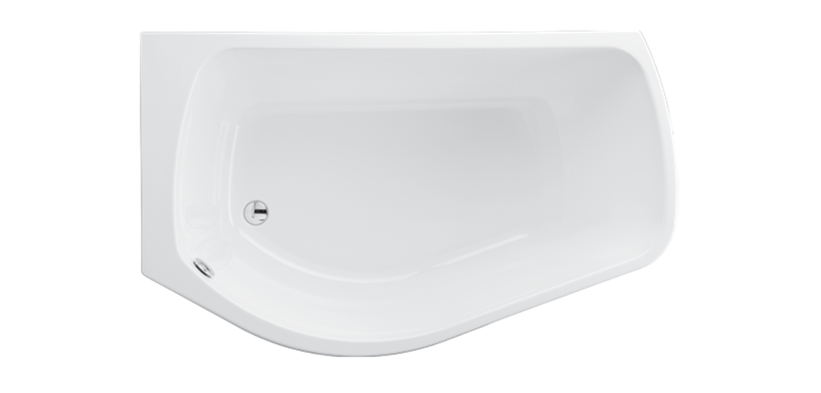 Carron Profile 1500mm x 900mm Curved Shower Bath - Left Hand