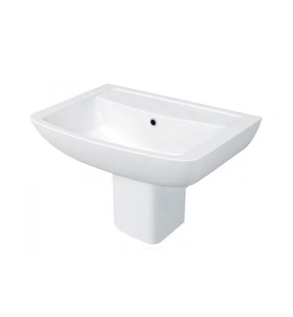 KV Pure 550mm 1 Tap Hole Basin with Semi Pedestal