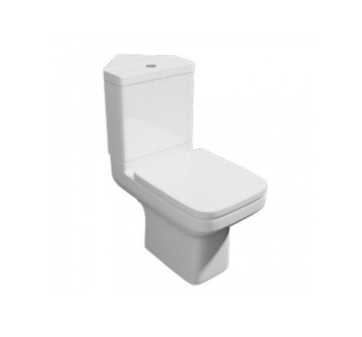 KV Pure Close Coupled Corner Toilet with Soft Close Seat