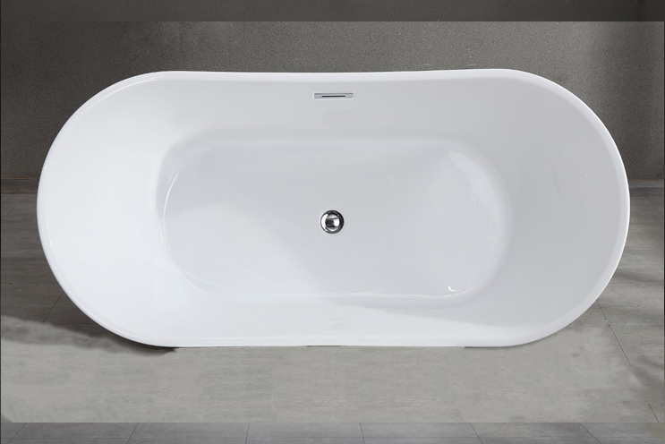 Banyetti Pure 1700 x 800 Freestanding Acrylic Bath - White