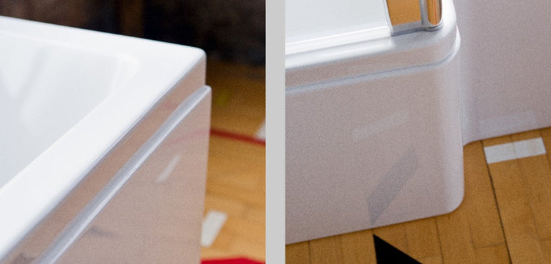 Carron Quantum L-Shaped Square Shower Bath - Select Size/Hand