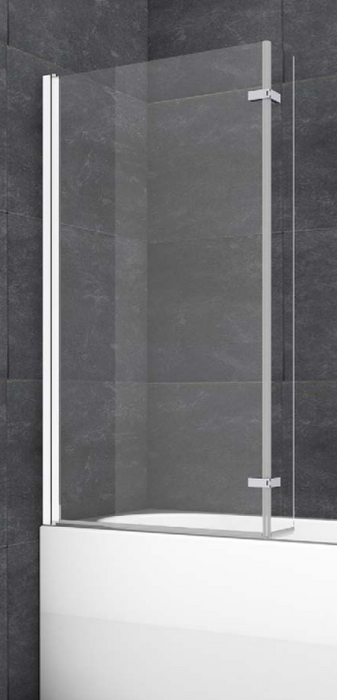 Alan T Carr 820 x 1400 L-Shape Bath Screen - Chrome
