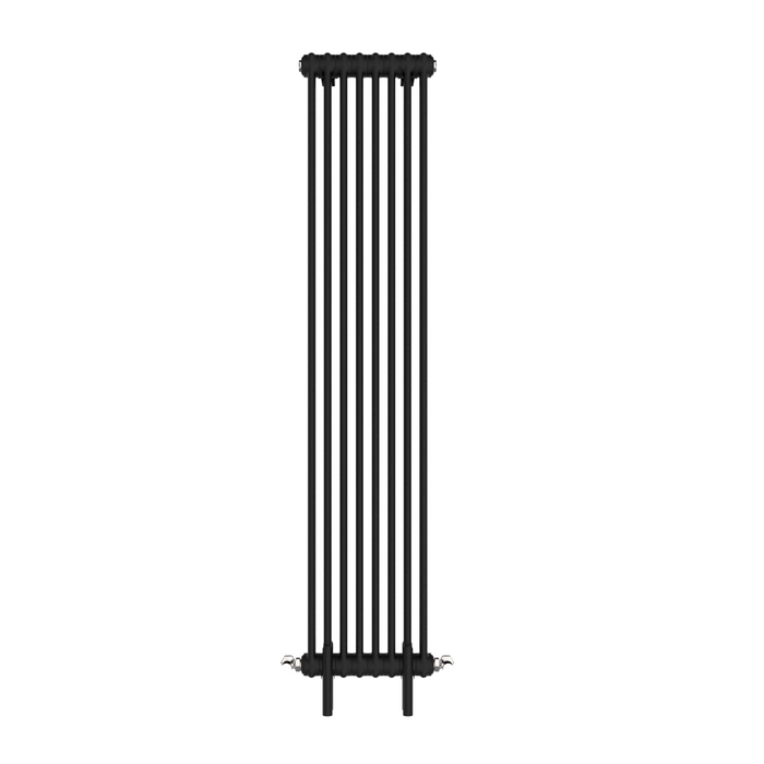 SENA Savoy Noir 1800mm x 370mm Vintage Column Vertical Radiator - Noir Matt Black