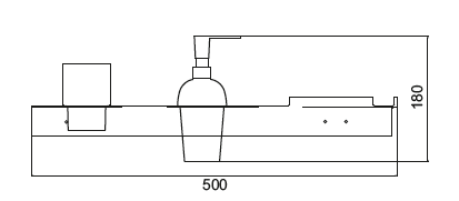 Banyetti Primo Shelf with Soap Dispenser & Toothbrush Holder - Brushed Brass