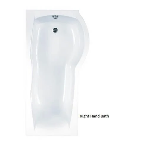 Carron Sigma 1800mm P-Shape Shower Bath - Right Hand