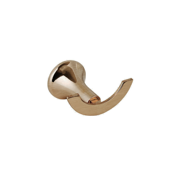 Banyetti Ariano Round Double Robe Hook - Brushed Brass