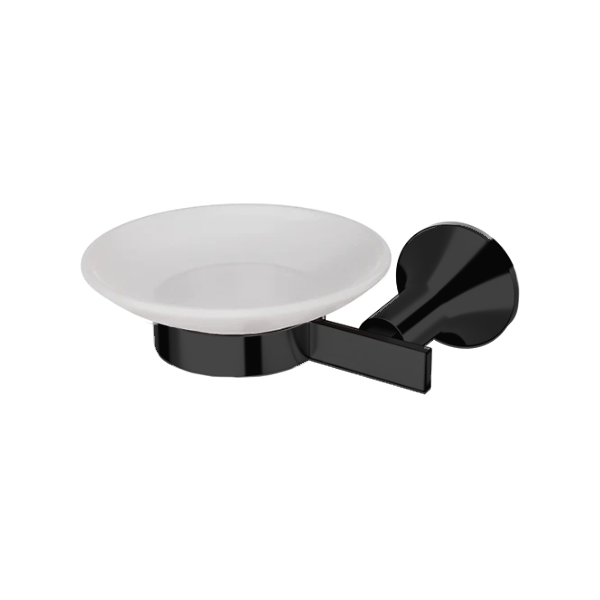 Banyetti Ariano Round Soap Dish - Matt Black