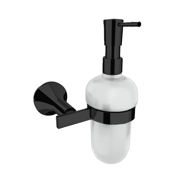 Banyetti Ariano Round Soap Dispenser - Matt Black