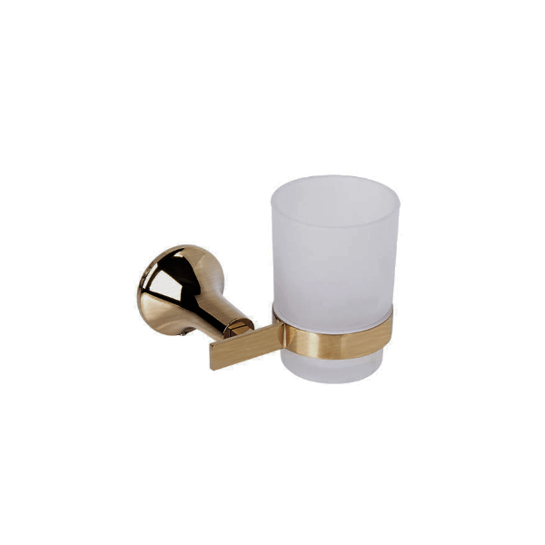 Banyetti Ariano Round Tumbler Toothbrush Holder - Brushed Brass