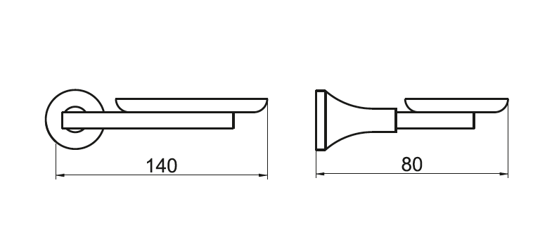Banyetti Ariano Round Soap Dish - Chrome