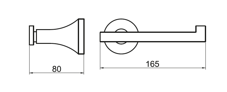 Banyetti Ariano Round Toilet Roll Holder - Chrome