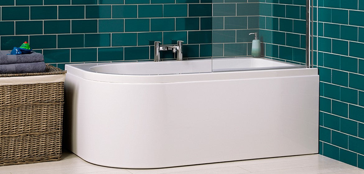 Carron Status 1550mm  x 850mm Curved Shower Bath - Left Hand