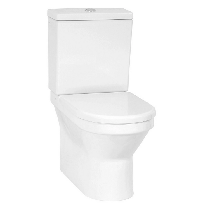 Kartell KVIT Style Close Coupled Open Back WC Pan with Soft Close Seat