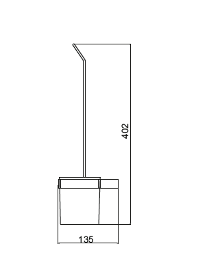 Banyetti Primo Toilet Brush Holder - Chrome