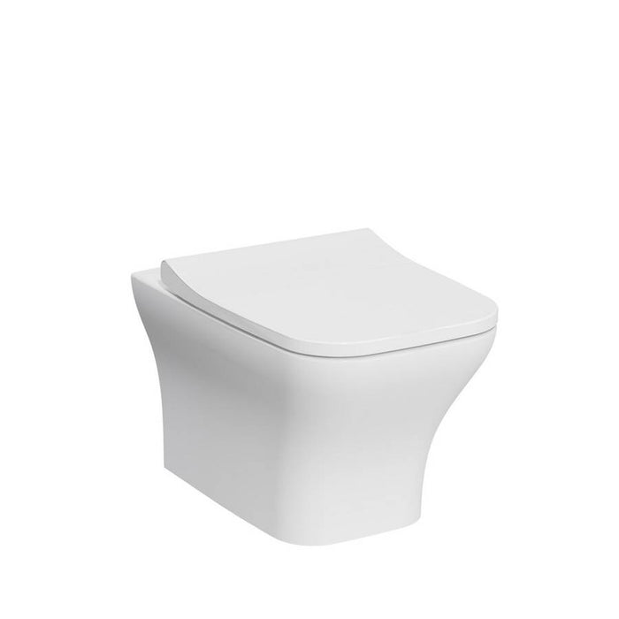 Kartell KVIT Eklipse Square Wall Hung WC Pan with Soft Close Seat