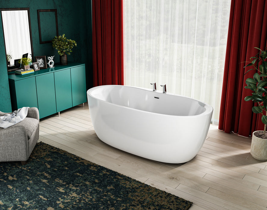 Charlotte Edwards Callisto 1400 x 750 Freestanding Bath - Gloss White