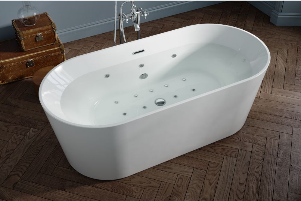 Royce Morgan Coral 1700 x 800 Rounded Freestanding Whirlpool Bath