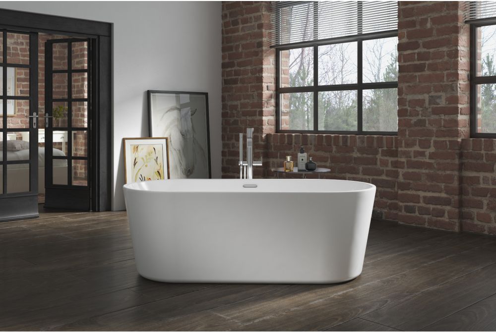 Royce Morgan Ruby 1580mm Rounded Freestanding Bath with Integrated Waste